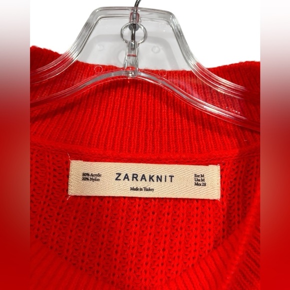 Zaraknit, Orange Knit Oversized Sweater, Medium π§Ά - Picture 4 of 8